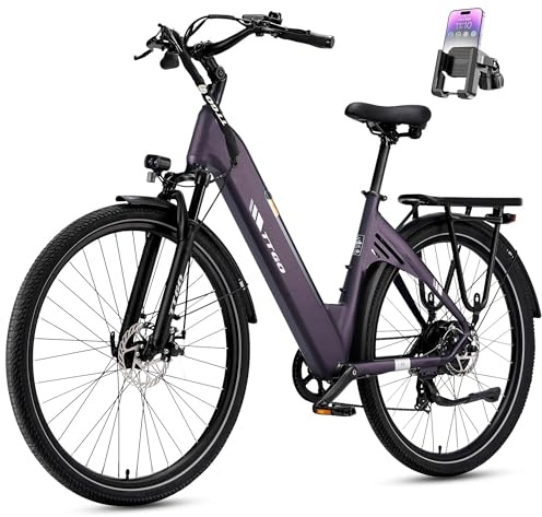 ttgo 28 Zoll E-Bike für Erwachsene, Elektrofahrrad 250W Motor 36V 18Ah Akku, 80–120 km Reichweite, 25 km/h City ebike mit 7-Gang Schaltung, LCD Display, E-Bike für Damen Herren, C3 SE