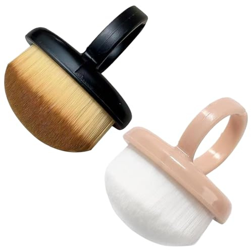 Pinceau De Nettoyage Pour Ongle 2 Pièces Brosse De Nettoyage Pour Ongles Mains Et Pieds Avec Anneau, Brosse À Poussière Pour Ongles Pour Manucure Portable Pour Salon À Domicile Et Voyage