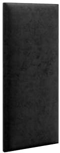 LIKMA Wandkissen Stoff Polsterpaneel 80x40 cm Schwarz Gepolstert Wandkissen Bett Polsterpaneel Wandpolster Wandschutz Polstert Paneel Lendekissen Modernes Kopfteil Kopfenden Stoff:Riviera 100