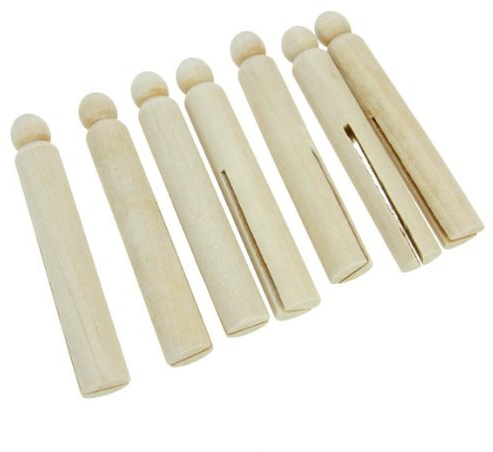 Creation Station 95 mm Dolly Pegs, Pack of 30, Natural