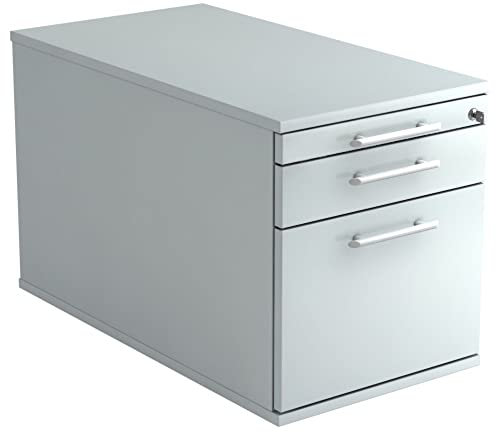 Rollcontainer TC mit 1 Schublade & 1 Hängeregister, 42,8 x 80 x 51,2 cm, Grau, Relinggriff