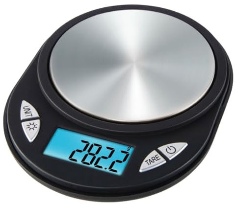 Xavax Digitale Feinwaage „Jewel“ (wiegt bis 500g, auf 0,1g genau, g/ct/dwt/oz/ozt/gn, z.B. für Gold, Münzen, Schmuck, Edelsteine, Briefe, Tara, Batterie) Präzisionswaage, Goldwaage, Briefwaage