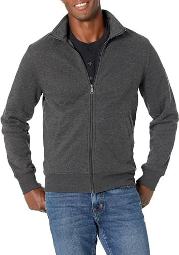 Amazon Essentials herr Full dragkedja fleece stoppad hals sweatshirt