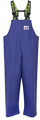 Stormline Stormtex 669 Midweight 500gsm PVC Waterproof Workwear Bib and Brace Overtrousers for Farming, Construction, Horticulture, Workwear, Fishing, Angling - Blue, Green, Orange, Yellow