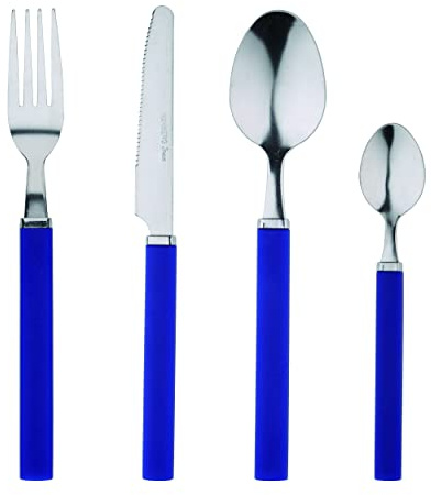 Renberg Besteck-Set aus Edelstahl, Kollektion Funny Blue, 24-teilig