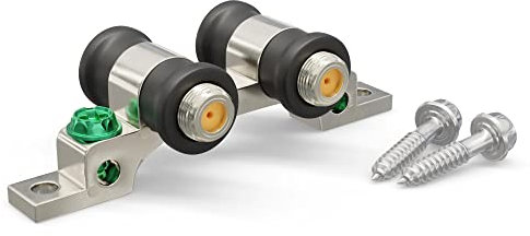 THE CIMPLE CO Koaxialkabel-Steckverbinder, 3 GHz Hochfrequenz, 4 Stück, Erdungsblock, Koaxial-Verlängerung, RG6, Dual-Port, Wetterdichtungsstiefel, F-Typ, Antenne, Satellitenschüssel, Kabelfernsehen,