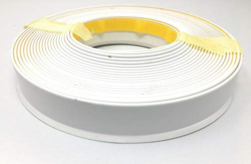 Weiss Flachleiste Abdeck- Klebeleiste Fensterleiste Fuge Länge 10m (40 mm mit Lippe)