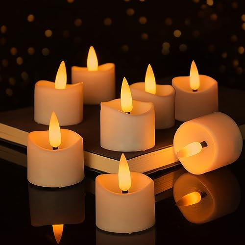 innislink LED Candele, Candele Senza Fiamma a LED con Funzione Timer 12pcs lumini FLAC Nucleo Candela elettrica a Batteria luci Decorazione per Albero di Natale Pasqua Festa di Matrimonio