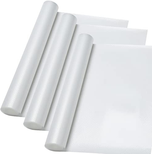 Jiubiaz Schubladenmatte 50x150cm, 3er Set Antirutschmatte, Schrankpapier abwaschbar, Zuschneidbare Folie, für Regale Schränke Schubladen Kühlschranke Hause Büro, Transparent