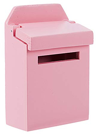 REHOC 1/12 Briefkasten Puppenhaus Miniatur Fee Garten Rosa