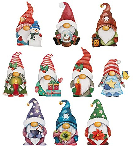 Ideen mit Herz 3-D Motive, ausgestanzt, ca. 7-10 cm, 10 Stück im Beutel | Bilder zum Basteln & Dekorieren | Grußkarten selber machen | Bildmotive für Scrapbooking & DIY-Deko (Wichtel Weihnachten)
