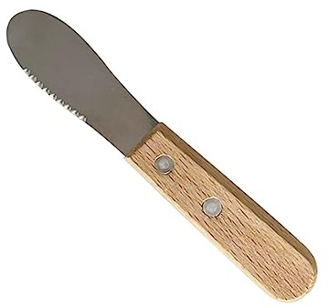 Soulnioi Butter Knife Cheese Scraper Peanut Butter and Jam Small Spatula Original wood color