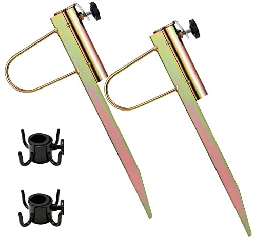 Seprendi 2 Stück Strandschirm Sand Metall Strandschirm Halter für Strandschirm mit