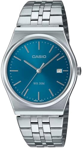 Casio Enticer MTP-B145D-2A2VDF (A2199) Men's Analogue Blue Dial Retro Silver