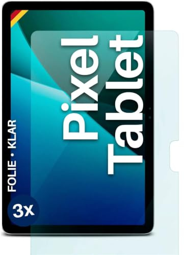 moex FlexProtect Schutzfolie kompatibel mit Google Pixel Tablet Displayschutz nur 0.2 mm dünn, Folie für das Display, HD Ultra klar und extra kratzfest - 3 Stück