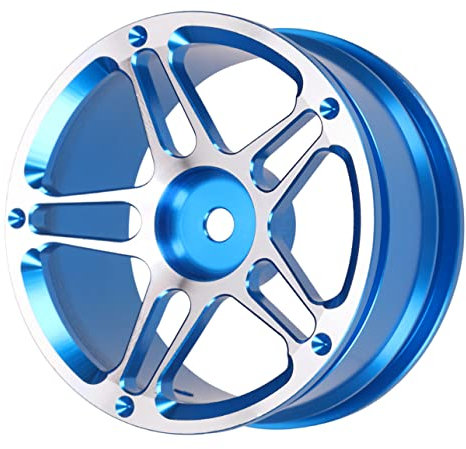 Abaodam 4stücke Rc Drift Auto Metall Radnaben Blau Leichte Verschleißfeste Felgenteile Für Offroad Und Geländewagen Kletterwagen Zubehör