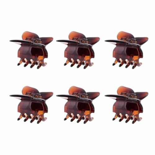 Righe e Pois - 6 Pinze per capelli a farfalla piccole - Accessori per capelli donna - Mollette per capelli - 6 PEZZI (Tartarugato)