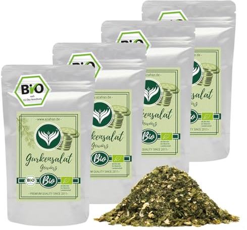 Azafran BIO Gurkensalat Gewürz, Gewürzmischung - Gewürzzubereitung für Dill Dressing (Dillgewürz) für frische Salat Gurken 1kg