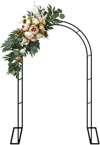 WCQSYY Arco De Jardin para Plantas Arco De Hierro Forjado para Plantas Trepadoras Arco De Rosales para Plantas Trepadoras,Negro,W3.5M*H2.2M
