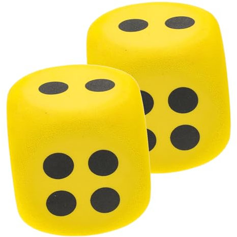 HONMEET 2 Stück Große Eva Schaumstoffwürfel Für Kinder Tragbare Partyspielwürfel 8cm Farbenfroh Lernspielzeug Für Tischspiele Und Familienfeiern