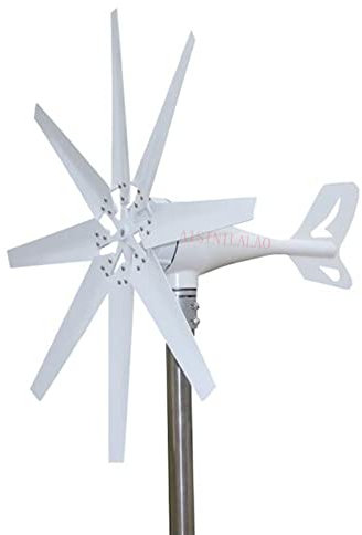 AISINILALAO 12V,1500W Windmill Turbine Generator,12V 24V 48V 8 Blades with Controller High Efficiency Horizontal Wind Power Generator Kit for Solar Panels Garden Street Lighting