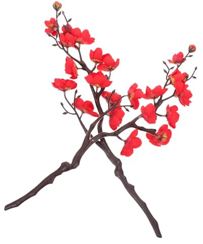 BESPORTBLE 2 Pièces Simulation Vases De Fleurs De Prunier Fausses Fleurs Décorations De Maison pour La Maison Faux Choix De De Prunier Décor De Fleur De ER Bricolage Faux Branche