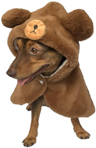 YQYS Dog Cat Halloween Costumes Warm Plush Poncho for Small Dogs Kitten Halloween Outfit Costums for Teacup Dog Puppy Clothes for Chihuahua Yorkie Maltese Min Pin Pomeranian Poodle Teddy Bear XSmall
