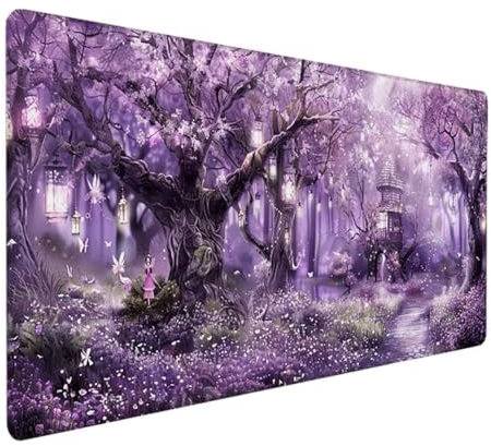 Mauspad mit Gelkissen, Memory Foam Mousepad Ergonomisches Wasserdicht Komfort Mausmatte mit Handgelenkpolster Handauflage für Alle Maus Offfice Heim Computer Laptop 700x300x3 mm Wald Kabine I - N
