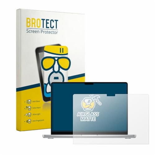 BROTECT Schutzglas für Apple MacBook Pro 14 M4 2024 | Entspiegelnder Displayschutz Made in Germany Schutzfolie Glas Matt Anti-Reflex Kratzfest 9H Anti-Fingerprint Einfache Montage