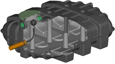 Retentionszisterne flach 2500 Liter Aqua-Storm [ 1500 L Retentionsvolumen + 1000 L Nutzvolumen | Drosselwert frei wählbar ]