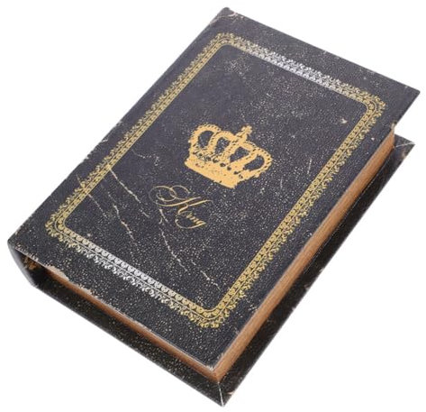 SOLUSTRE Aufbewahrungsbox in Buchform Holz Vintage Dekorative Bücherbox Für Wohn Und Büroregal Retro Buchmodell Aufbewahrung Mit Deckel