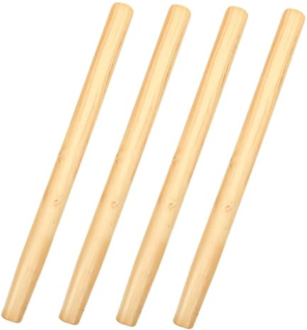 PartyKindom 4pcs Hardwood Wooden Handles for Shovel and Hoe Replacement 50cm Garden Tool Handles for Landscaping and Outdoor Gardening