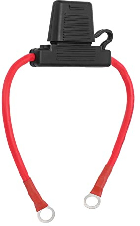 ERYUE Soporte de Fusibles en Línea 80A, Protección contra el Circuito de Fusibles Impermeable Al Alambre de Alambre Rojo para un Barco de Vehículos de 12‑24V, Soporte de Fusible en