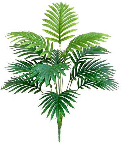 Palmier artificiel, plante artificielle, grand palmier, hauteur 67 cm, 12 branches, décoration esthétique tropicale, salon extérieur, chambre, salle de bain, espace extérieur,décoration de fête.