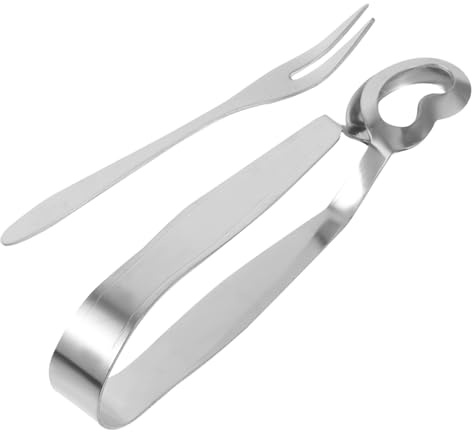 TOYANDONA Pince et Fourchette à Escargot Acier Inoxydable Ustensiles de Service pour Fruits de Mer Outils Pratiques pour Dîner Maison et Au Restaurant