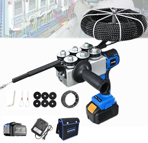 Estrattore per cavi elettrici senza fili, filettatrice automatica veloce da 40 m/min, alimentato a batteria al litio per un'installazione elettrica regolare 25000mAh 1electric