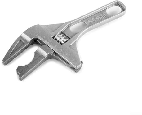 Adjustable Plumbing Wrench Hand Tool 668mm with Two Sided Movable Sponge, Aluminum Alloy Material, Large Opening Range 6 68mm for Washbasin and Pipe Disassembly Tasks