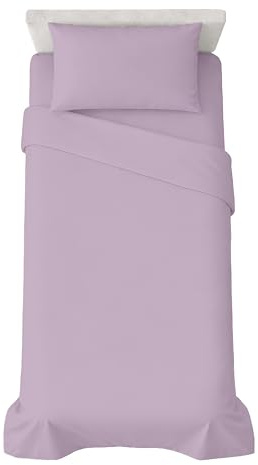 hermet Set Lenzuola Letto Singolo in Tinta Unita, 3 Pezzi, Lenzuolo con Angoli, Lenzuolo Piano, Federa 50x80, Angolo 30 cm, Morbida Microfibra, Certificato Oekotex, No Stiro