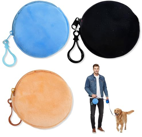 VEOIRXU 3 Stücks Leckerlitasche Für Hunde Wasserdichte Hundeleckerli Tasche Mit Karabiner Futterbeutel Hundetraining Kleine Leckerlibeutel Für Hunde Zum Training Erziehung (3 Farben)