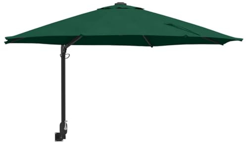 Mhdvray Parasol de jardin, sable, 248 x 248 cm, cantilever pour balcon et terrasse, en polyester résistant aux UV, peu encombrant, pour petits jardins, balcons, camping et plage, vert, 248 x 248 x 148