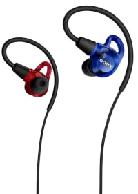 Auriculares intrauditivos con Cable Sony IER-M500 | Auriculares IEM de alta resolución, aislamiento acústico, ajuste estable, Rojo y azul