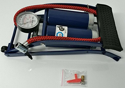 Roadster 5038673812052 Double Cylinder Foot Pump with Pressure Gauge for Cars Bike Inflatables ETC