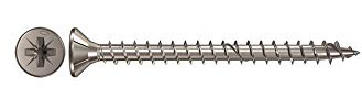 fischer - Vis Power-Fast 3,0x35 Tête fraisée, empreinte PZ, inox A2, filetage total/Boite de 100