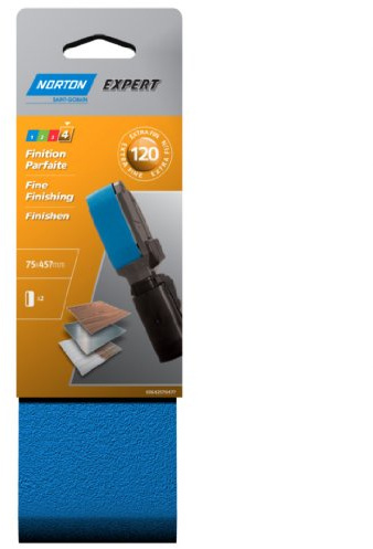 Norton Lot de 2 Bandes expert 75 x 457 Grain 120