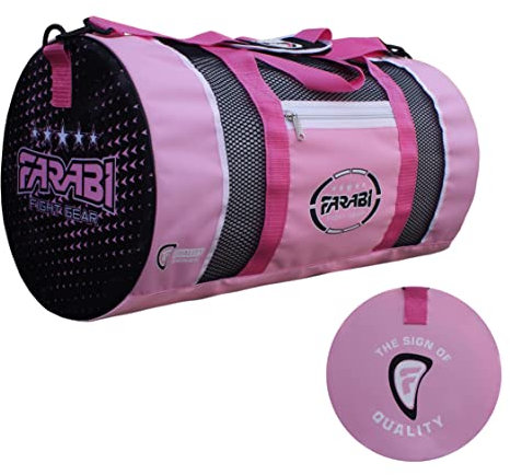 Farabi Sports palestra fitness workout Borsa per attrezzi, MMA, Borsa per attrezzi da boxe, Borsa da viaggio per attrezzi da allenamento Borsone (Pink)