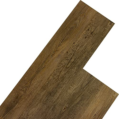 STILISTA Vinyl Laminat Dielen, 15 Dekors Wählbar, 5,07 oder 20 m², Rutschfest, Wasserfest, Schwer Entflammbar - 5,07 m² Bergkiefer Braun
