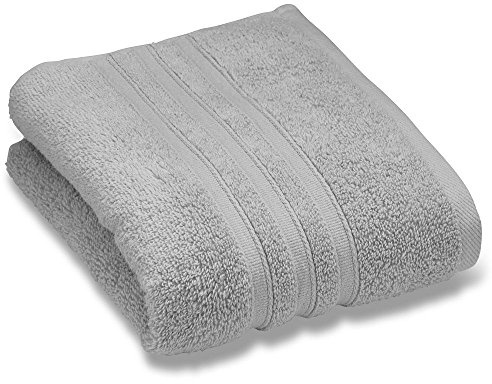 Catherine Lansfield Zero Twist Cotton 90x140cm Bath Sheet Silver Grey
