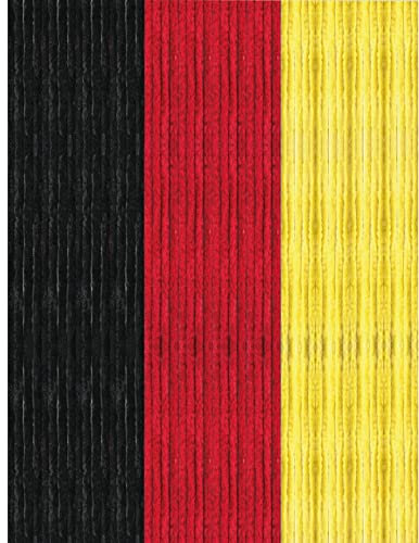Arsvita Flauschvorhang, Chenille Vorhang, Insektenschutz für den Sommer Extrabreit, Auswahl: 140x200 Unistreifen schwarz - rot - gelb