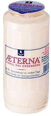 Sparpack 40 - Aeterna Öl Grabkerze als 7 Tage Brenner / 40 Stück (Jetzt 5% sparen) / Weiss - Aeterna Grabkerze 7 Tage
