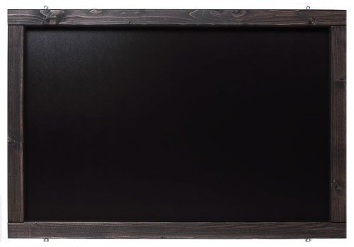 Rustikale Tafel Kreidetafel Wandtafel Küchentafel mit Holzrahmen zur Beschriftung mit Kreide im Landhausstil in verschiedenen Größen und Farben (Schwarz, 50x70cm)